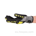 Hespax anti-impacto TPR Guantes de trabajo mecánico Nitrilo Bajo